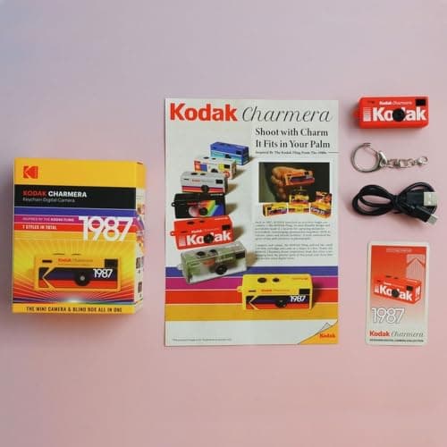 KODAK CHARMERA Keychain Digital Camera Blind Box Single Box (1PC),Mini Camera,Digicam,Video Recording,Bag Charm,1.6 Megapixels,Micro SD Card Slot,for Beginners Teens and Adults — view 6