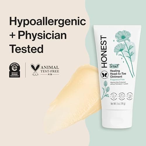 The Honest Company Head to Toe Multi-Purpose Healing Ointment, Safe for Sensitive Skin, Hypoallergenic, Fragrance-Free, Vegan, 5 oz