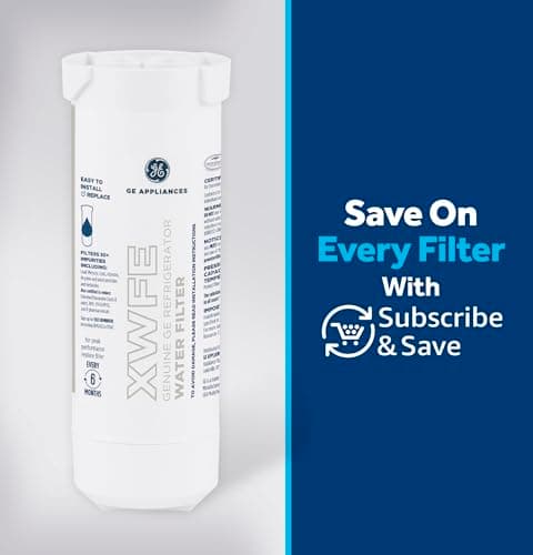 GE XWFE Refrigerator Water Filter, Genuine Replacement Filter, Certified to Reduce Lead, Sulfur, and 50+ Other Impurities, Replace Every 6 Months for Best Results, Pack of 1 — view 5