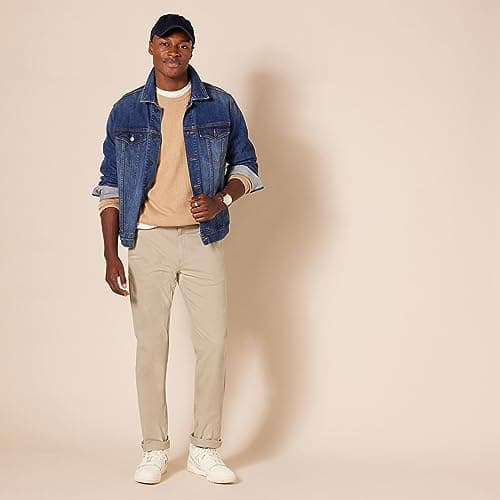 Amazon Essentials Men's Relaxed-Fit Casual Stretch, Khaki, 42W x 34L — view 2