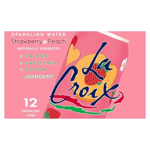 La Croix Sparkling Water, Strawberry Peach, 12 Fl Oz (pack of 12) — view 3