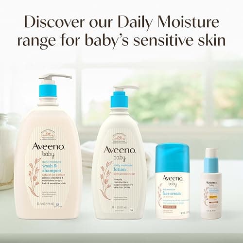 Aveeno Baby Daily Moisture Gentle Baby Body Wash and Shampoo with Oat Extract, 2-in-1 Baby Wash & Hair Shampoo, Tear-Free, pH Balanced for Sensitive Skin & Hair, Lightly Scented, Value Size 33 Fl Oz — view 6