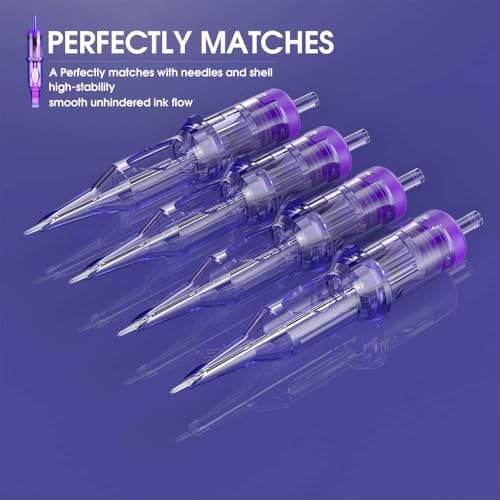 Mast Pro Tattoo Cartridges 20Pcs Disposable Needles Bugpin Flat 5F - 0.3MM — view 5
