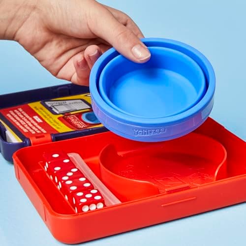 Yahtzee Dice Game | with Collapsible Cup & Storage Case | Fun Family Games for Kids, Teens, Adults | 30 Mins. | 2 or More Players | Ages 8+ (English & French Version) — view 3