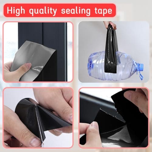 Window Sealing Tape, Window AC Insulation Tape, 3 Inch x 65 FT Black — view 3
