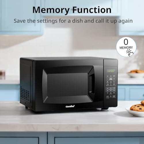 COMFEE' EM720CPL-PMB Countertop Microwave Oven with Sound On/Off, ECO Mode and Easy One-Touch Buttons, 0.7cu.ft, 700W, Black — view 7