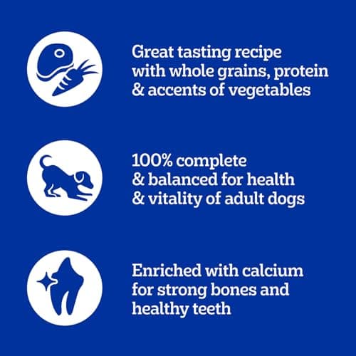 PEDIGREE VITALITY+ Dry Food For Adult Dogs – Hearty Beef & Vegetable Flavour - Supports Strong Bones and Healthy Teeth - With Calcium, 8kg Bag — view 3