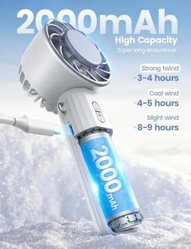Lamicall Frozen Pad Handheld Fan, Cooling Plate Portable Fan - Refrigerating Freezer Pad, 5s Instant Cooling to 10°C Ice Cool, Mini Air Conditioner with 3 Speeds, Desk Table with Lanyard, Mom Gift — view 4