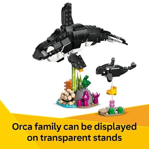 LEGO Creator 3 in 1 Wild Animals Panda Family - Building Toy Kit for Kids with 3 Building Options, Panda, Penguin, or Orca - 8 Year Old Girl & Boy Birthday Gifts - 31165 — view 3