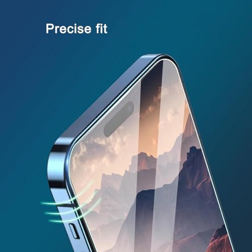 Ailun Screen Protector for iPhone 16 / iPhone 15 / iPhone 15 Pro [6.1 Inch] Display 3 Pack Tempered Glass, Sensor Protection, Dynamic Island Compatible, Case Friendly — view 5