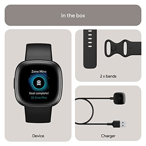 Google Fitbit Versa 4 Fitness Smart Watch for Men and Women with Daily Readiness, Gps, 24/7 Heart Rate, 40+ Exercise Modes, Sleep Tracking and More, Black/graphite, One Size (S and L Bands Included — view 7