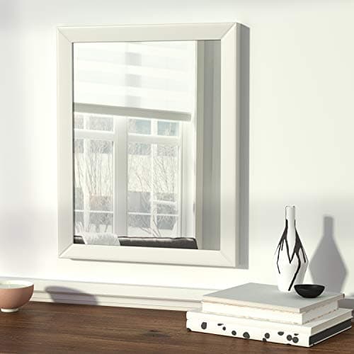 Amazon Basics Rectangular Wall Mirror 16" x 20" - Standard Trim, White — view 5