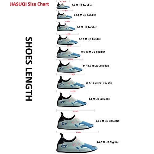 JIASUQI Boys and Girls Slip On Beach Water Shoes Aqua Socks for Swim Sand Pool Easygreen, 2.5-3 M US Little Kid — view 3