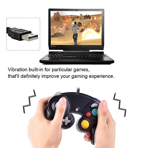 Reiso GC Style 1 Pack Classic USB Wired Controller Gamepad for Windows PC MAC(Purple) — view 3