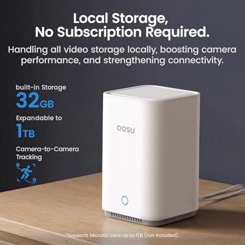 aosu Outdoor Security Cameras Wireless Home Surveillance System, Solar Powered, Cross-Cam Tracking, True 2K HD Night Vision, Spotlight, Motion Alert, No Subscription Required, Easy Setup, 6-Cam-Kit — view 4