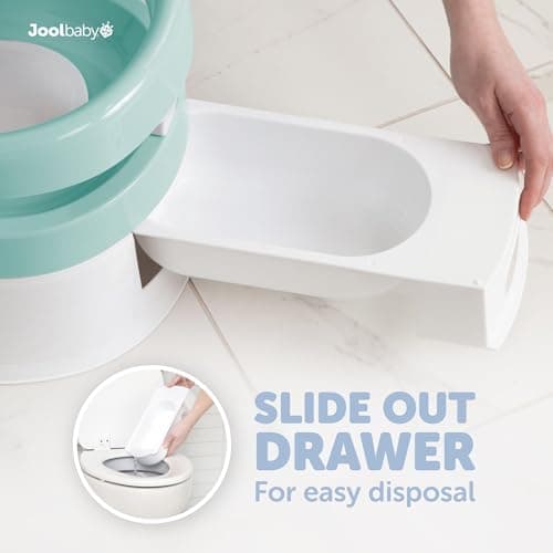 Child Potty Training Chair for Boys and Girls, Handles & Splash Guard - Comfortable Seat for Toddler - Jool Baby (Aqua) — view 3