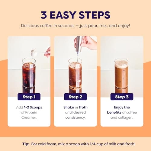 Salted Caramel Protein Coffee Creamer - Grass Fed Pasture Raised Collagen - Hair, Skin & Nail Support, Energy-Boosting MCTs, Keto Friendly, Lactose Free & Gluten Free, No Added Sugar, 11g of Protein — view 5