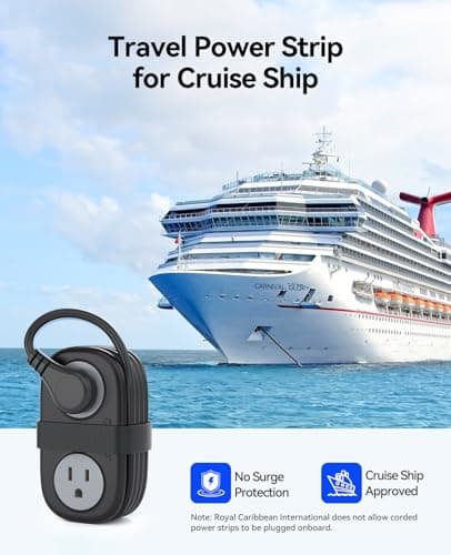 Cruise Approved Travel Power Strip, ORICO 4 Outlets 3 USB Ports (1 USB C) with 4FT Wrapped Short Extension Cord Small Power Strip, Compact for Hotel Travel Essentials ETL Listed-AP3 — view 7
