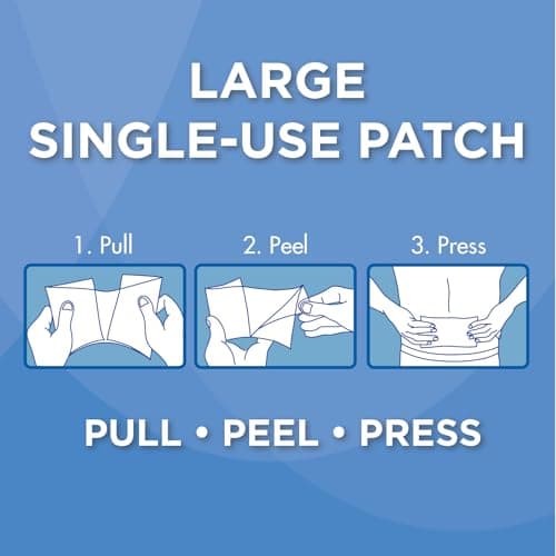 HealthWise Cold Hot Medicated Menthol XL Patch | 5% Menthol | Back and Large Areas | 5.51” x 9.84” | 6-Count | Paraben-Free | Soothes Minor Aches and Pains | Super-Size Relief — view 5