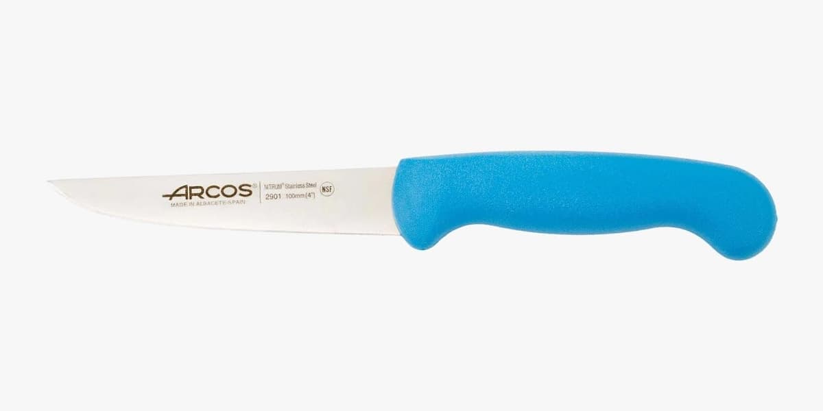 Arcos Serie 2900 - Cuchillo Santoku con Alveolos - Hoja de Acero Inoxidable Nitrum de 180 mm - Mango inyectado en Polipropileno Color Rojo — view 30