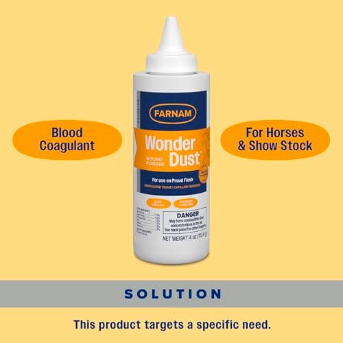Farnam Wonder Dust Wound Powder, Blood Coagulant for Horses and Show Stock, for Use on Proud Flesh, Granulated Tissue, 4 Ounces — view 5