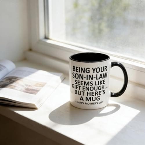 Being Your Son in Law Seems Like Enough, Son in Law Gifts, Funny Coffee Mug for Mothers Day Gifts Mother in Law Gifts 11Oz Ceramic Cup (White) — view 4