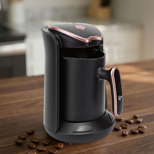 OVAQUIXI Turkish Coffee Maker, Portable Automatic Coffee Pot with Consistent Hot for Home Office Travel Camping (US Plug 110V) — view 3