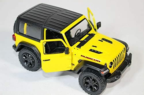 KiNSMART - Jeep Wrangler Rubicon Off Road 4x4 5 inch 1:34 Scale Die Cast Model Replica Toy Car (Yellow Hardtop) — view 3