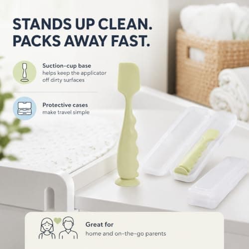 4 Pack Diaper Cream Spatula with 3 Case,Baby Butt Spatula Cream Applicator — view 2