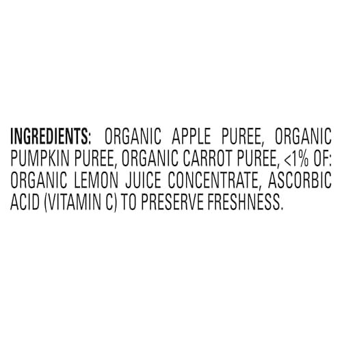 Happy Baby Organics Stage 2 Baby Food Pouches, Gluten Free, Vegan & Healthy Snack, Clearly Crafted Fruit & Veggie Puree, Apples, Pumpkin & Carrots, 4 Ounces (Pack of 16) — view 2