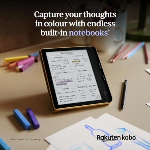 Kobo Libra Colour | eReader | 7” Glare-Free Colour E Ink Kaleido 3 Display | Dark Mode Option | Audiobooks | Waterproof | Black — view 3