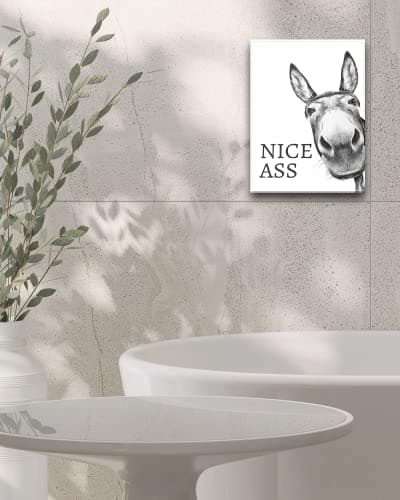 UPWOIGH 12x16 Framed Donkey Bathroom Wall Art — view 5