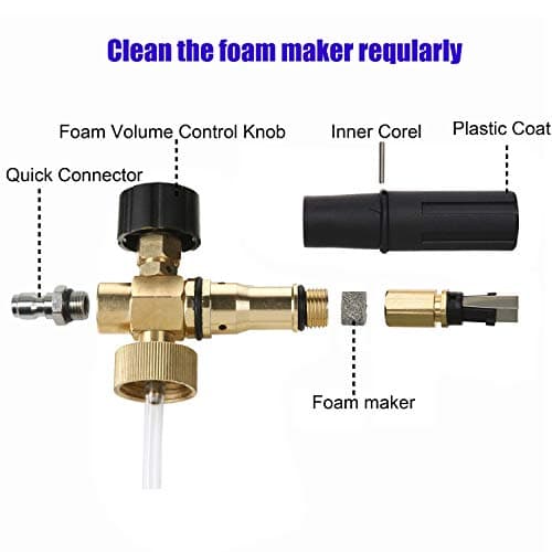 Tool Daily Foam Cannon with 1/4’’ Quick Connector, 1 Liter, 5 Pressure Washer Nozzle Tips — view 3