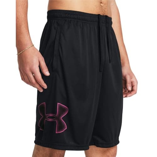 Under Armour Men's Tech Graphic 10" Shorts, (019) Black / / Astro Pink, Small — view 3