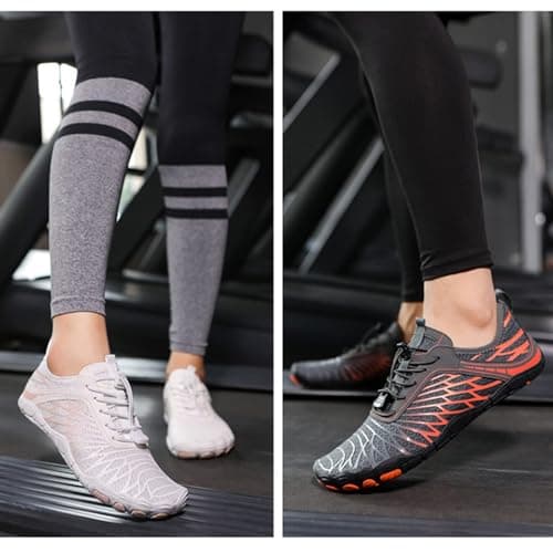 HF Cloud Stride Shoes Women Slip On Walking Sneakers Wide Toe Box Hike Barefoot Sneakers Healthy & Non-Slip HF Cloud Stride Barefoot Shoes Women Lightweight Hiking Footwear for Womens Mens A-White — view 3