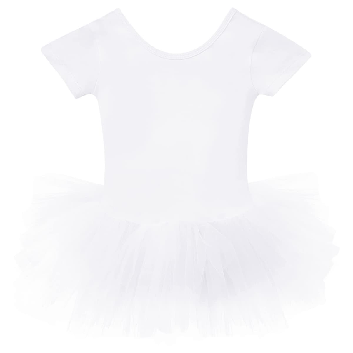 Bezioner Maillot de Danza Tutú Vestido de Ballet Gimnasia Leotardo Algodón Body Clásico Manga Corta Manga Corta para Niña — view 4