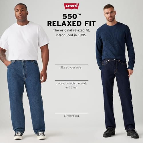 Levi's Men's 550 Relaxed Fit Jean, Black, 34x30 — view 3