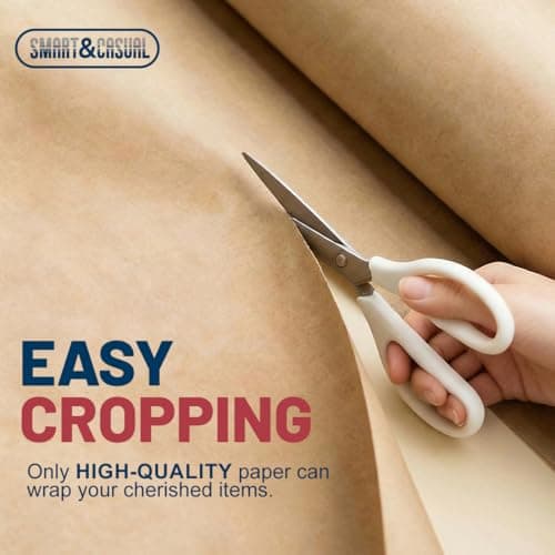 SMART&CASUAL Brown Kraft Paper Roll 36" x 2,160" (180') for Gift Wrapping Bouquet Flower Art Painting Craft Writing Packaging Shipping 70GSM 50LB (Brown, 36" x 180') — view 2