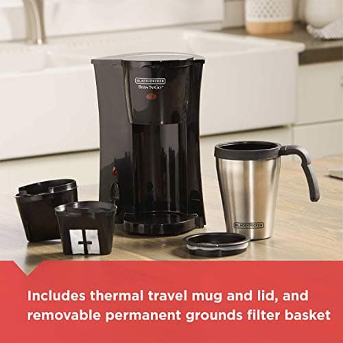 BLACK+DECKER Coffeemaker, 1, 0.45 liters, Black/Stainless Steel — view 3
