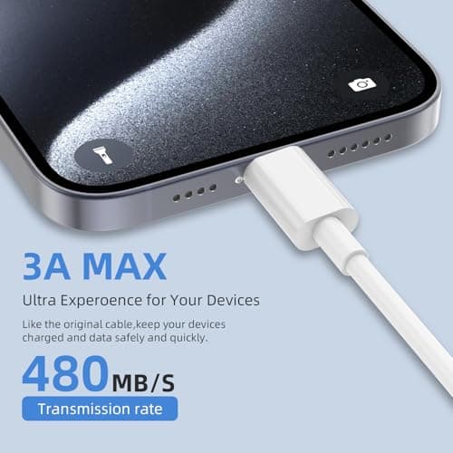 USB to USB C Cable, 2Pack [3FT+6FT] Car Carplay Charging for iPhone 17 Charger Cord, for Apple 17 Air/16/15/Pro/Pro Max/Plus USB A to Type C Cable, for iPad Pro 12.9/11, Air 5th/4th Gen — view 4