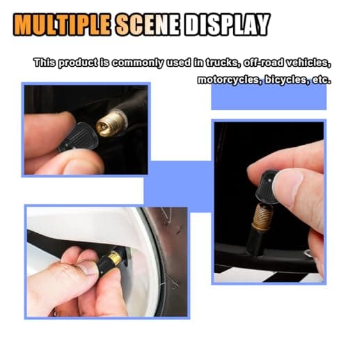 KITUREK 20PCS Tire Valve Stem Caps, Anti-Corrosion Universal for Car, Black — view 2