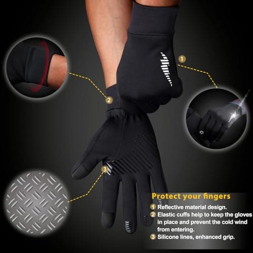 SIMARI Winter Gloves Women Men Ski Snow Gloves Liner Thermal Warm Touch Screen, Suit for Running, Cycling, Biking, Hiking, Driving, Walking, Typing, Freezer Work, Sports, Soccer, Shooting, Gaming 102 — view 2