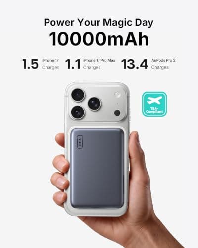 INIU Slimmest Power Bank for MagSafe, 10000mAh Qi2.2 Certified 25W Wireless & 45W Wired USB C Fast Charging Portable Charger, Flight-Safe Travel Phone Magnetic Battery Pack for iPhone 17-12 Series — view 4