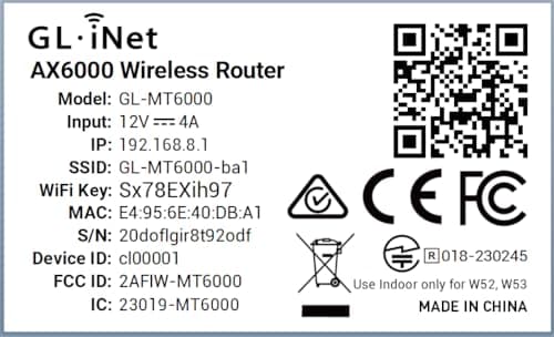 GL.iNet GL-MT6000 (Flint 2) WiFi 6 High Speed Gaming Routers for Wireless Internet, 2 x 2.5G Ethernet Ports, Long Range Computer VPN WiFi Router, Home & Business — view 6