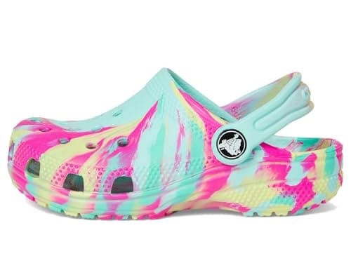 Crocs, Unisex, Classic Marbled Tie-Dye Clogs (Toddler), Aquamarine/Multi, 4, Medium — view 7