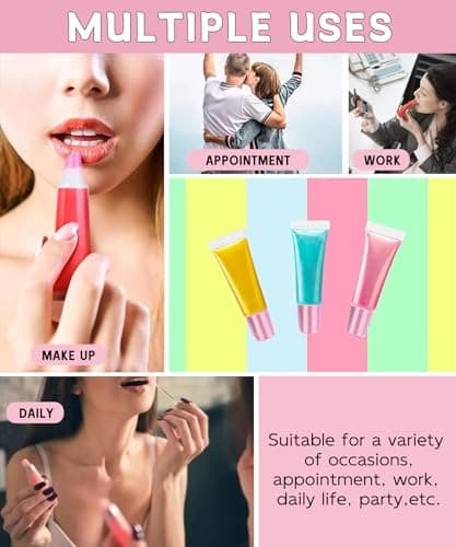 Guokoo 7pcs Lip Gloss Tubes - 10ml Clear Refillable Squeeze Tubes for Lip Balm and Travel Toiletries — view 4