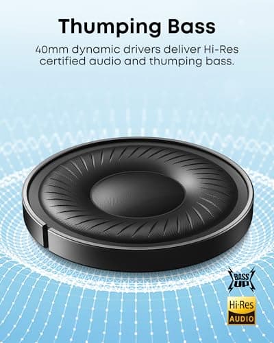 soundcore by Anker Q20i Hybrid Active Noise Cancelling Headphones, Wireless Over-Ear Bluetooth, 40H Long ANC Playtime, Hi-Res Audio, Big Bass, Customize via an App, Transparency Mode, Ideal for Travel — view 2