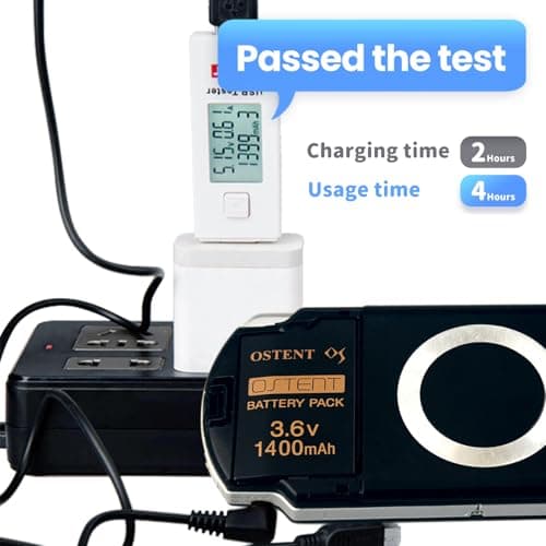 OSTENT Real 1400mAh 3.6V Lithium Ion Li-ion Polymer Rechargeable Replacement Battery Pack Upgraded Version for Sony PSP 2000/3000 PSP-S280 Console Video Games — view 5