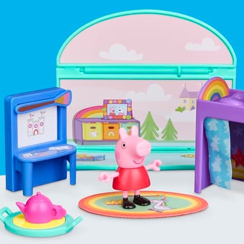 Peppa Pig Peppa's Bedroom Set with 1 Figure and 7 Accessories, Works with Peppa's Big Family House Playset, Preschool Toys for Girls and Boys 3+ — view 2