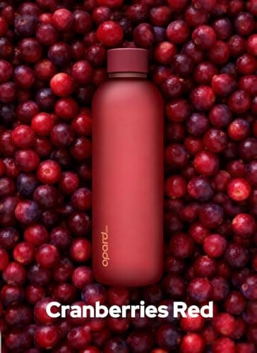 Opard Slim Water Bottle 27oz, Dishwasher Safe Plastic Water Bottle BPA-Free, Leakproof Screw Top, Cranberries Red, Reusable for Travel School Sport Gym Hiking — view 7
